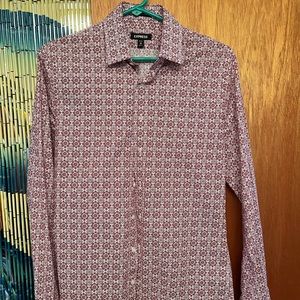 Express Men’s dress shirt Maroon Extra Small Extra Slim